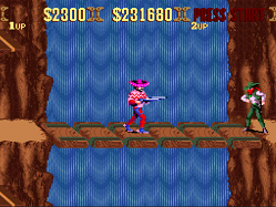 sunset riders waterfall level on snes